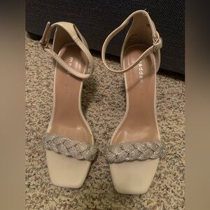 Madden girl nude glitter heels